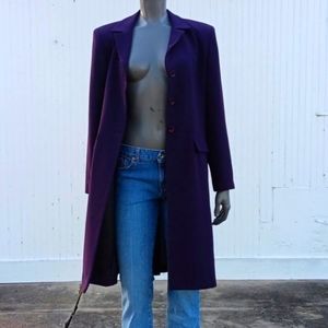 DANNY & NICOLE NY LADIES VINTAGE DARK PURPLE SUIT COAT/MIDI (SRI LANKA)